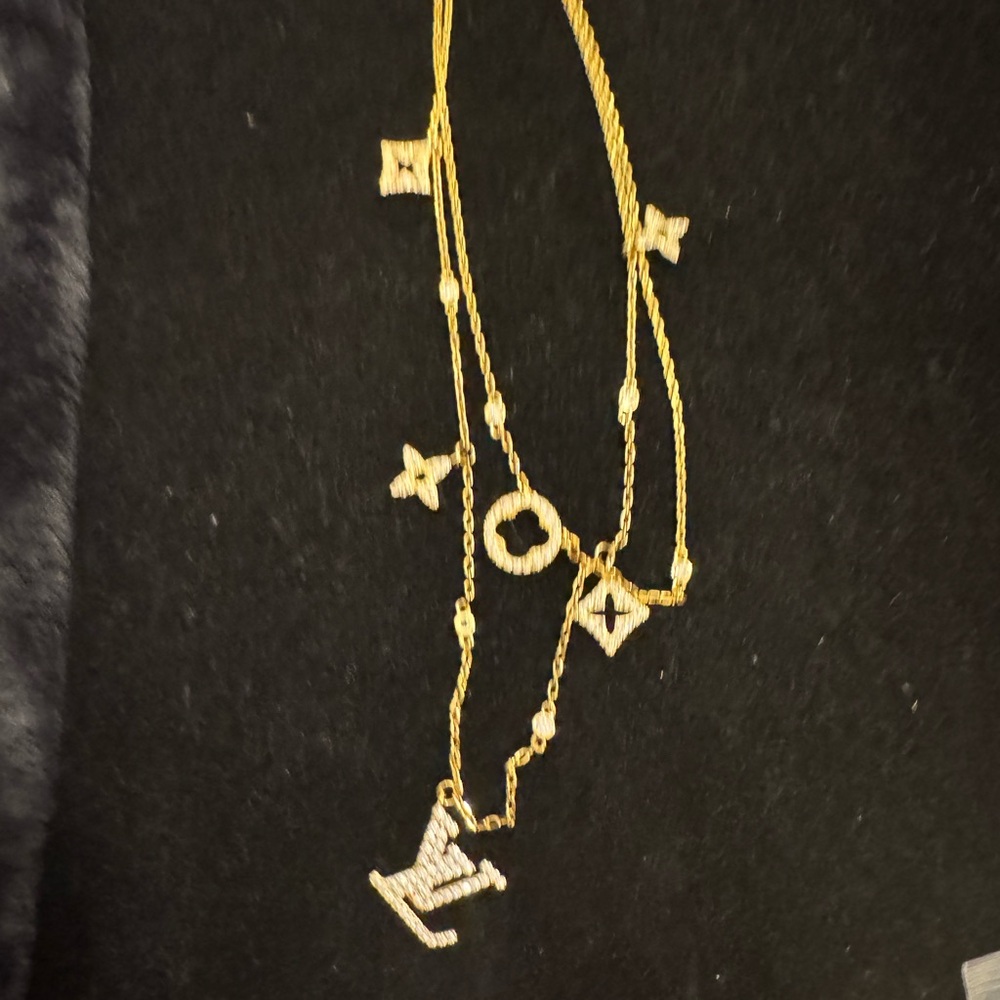 Louis Vuitton Monogram Gold Charm Necklace - Picture 4 of 6